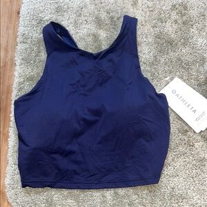 Women’s XS conscious crop bikini top A–C athlete brand navy blue